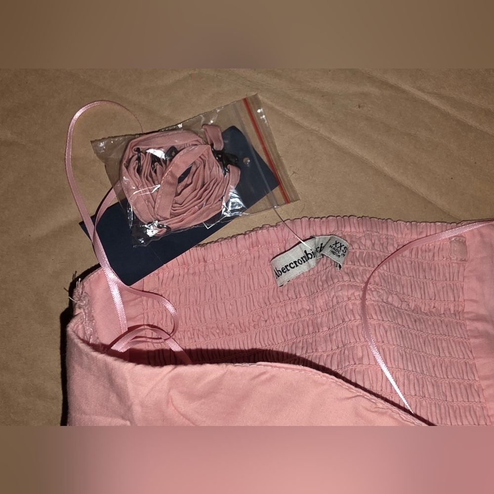 NEW with TAGS Abercrombie & Fitch Pinl Poplin Skirt an Strapless Top Size XXS - Picture 6 of 6